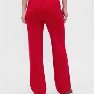 GAP Women's Red Knit Pants Medium Petite CashSoft Shaker Pant